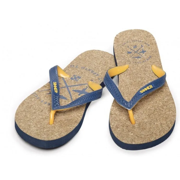 Sinner PUKA Men's Flip Flops - Blue/ Brown