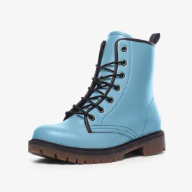 Sky Blue Lace Up Boots