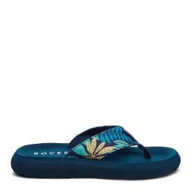 Spotlight Navy Palm Flip Flop