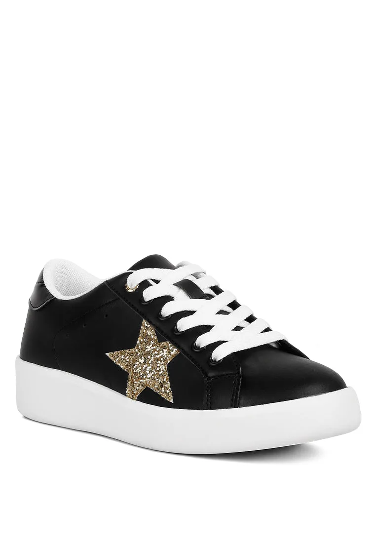 starry glitter star detail sneakers