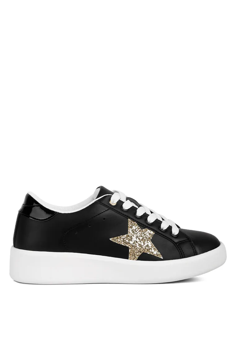 starry glitter star detail sneakers