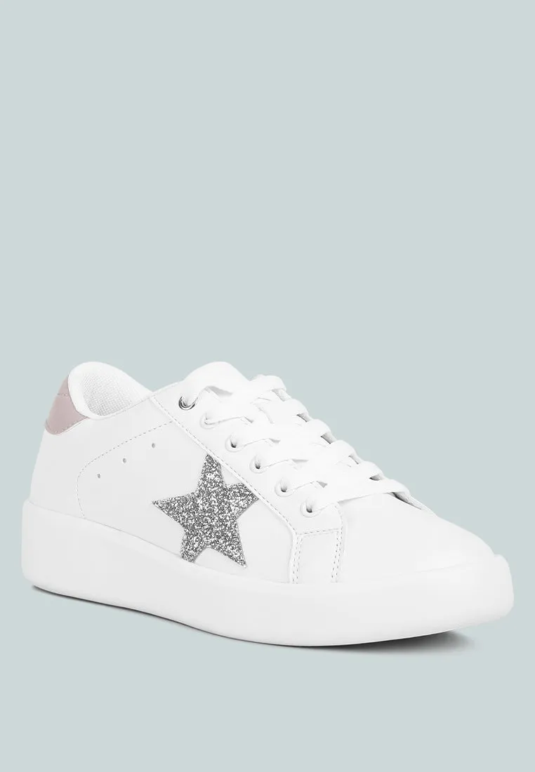 starry glitter star detail sneakers