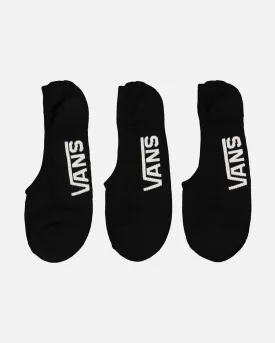 Vans Classic Super No Show Socks 6.5 3 Pack Black