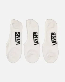 Vans Classic Super No Show Socks 9.5-13 3 Pack White