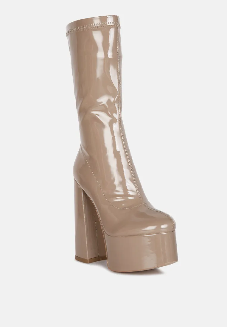 Vinkele Block Heeled Ankle Boot