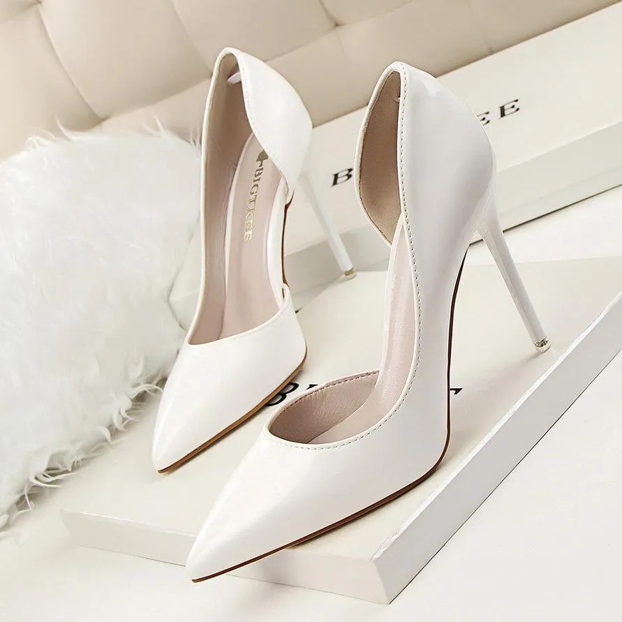 Women pointed closed toe stiletto pumps heels