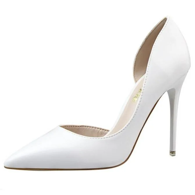 Women pointed closed toe stiletto pumps heels