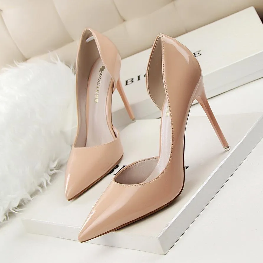 Women pointed closed toe stiletto pumps heels