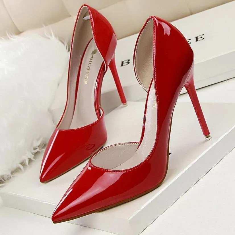 Women pointed closed toe stiletto pumps heels