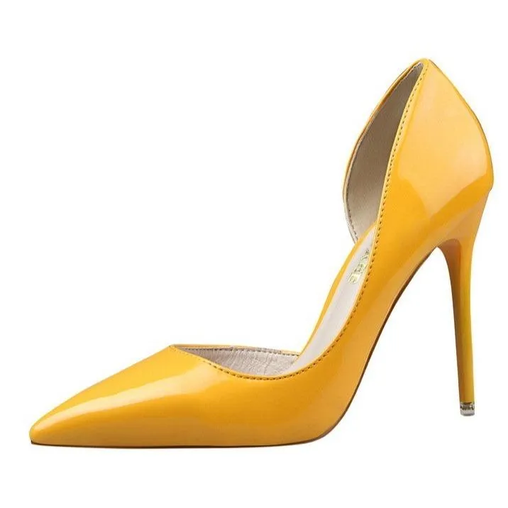 Women pointed closed toe stiletto pumps heels