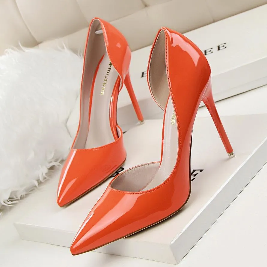 Women pointed closed toe stiletto pumps heels