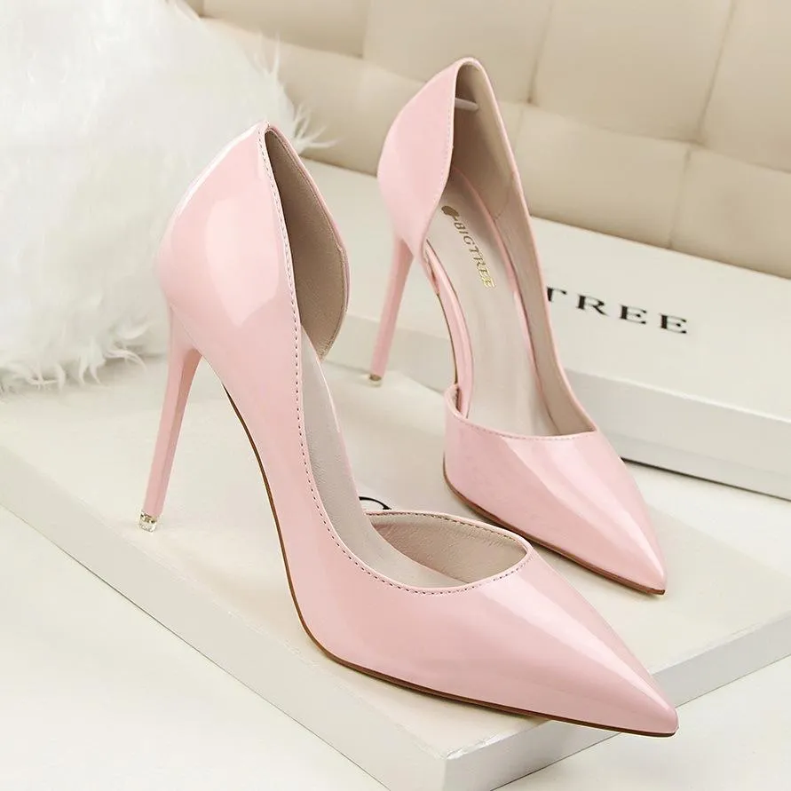 Women pointed closed toe stiletto pumps heels