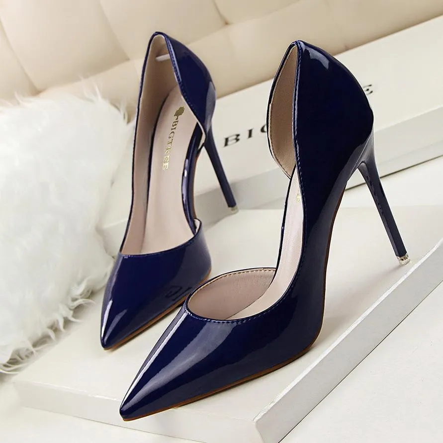 Women pointed closed toe stiletto pumps heels