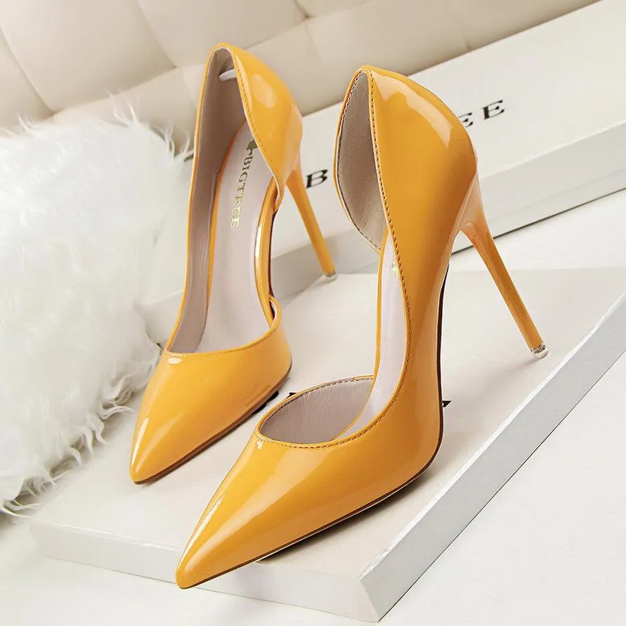 Women pointed closed toe stiletto pumps heels