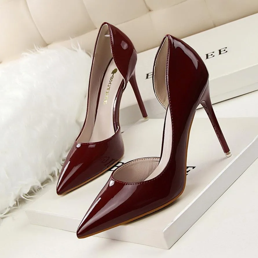 Women pointed closed toe stiletto pumps heels