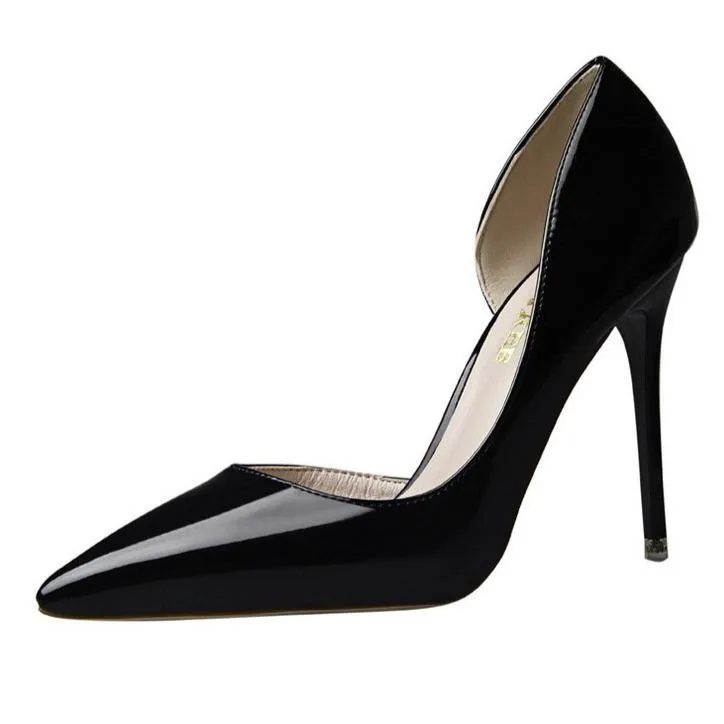 Women pointed closed toe stiletto pumps heels