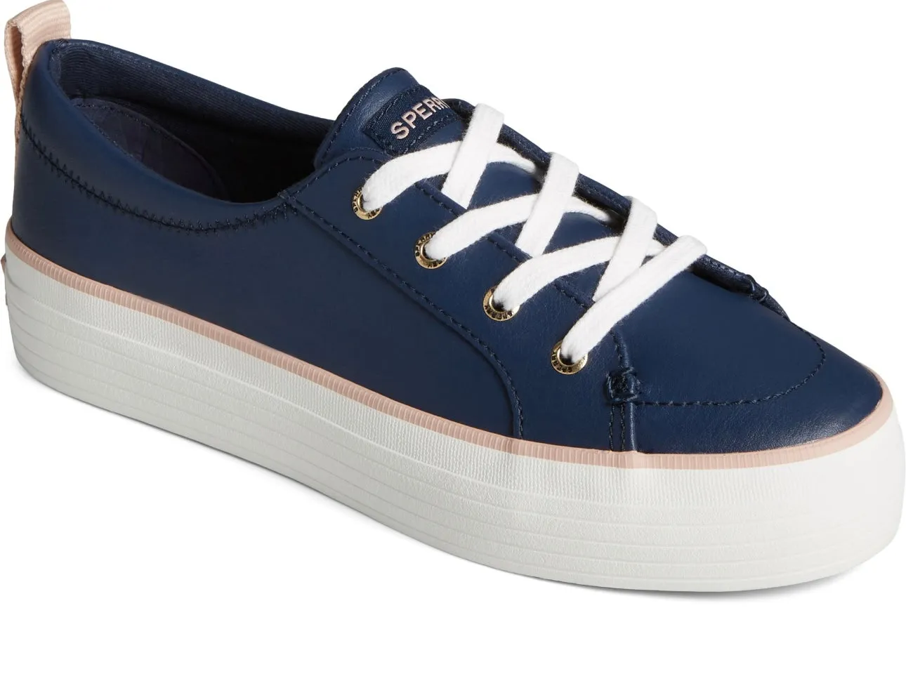 Women's Crest Vibe Platform Leather Navy