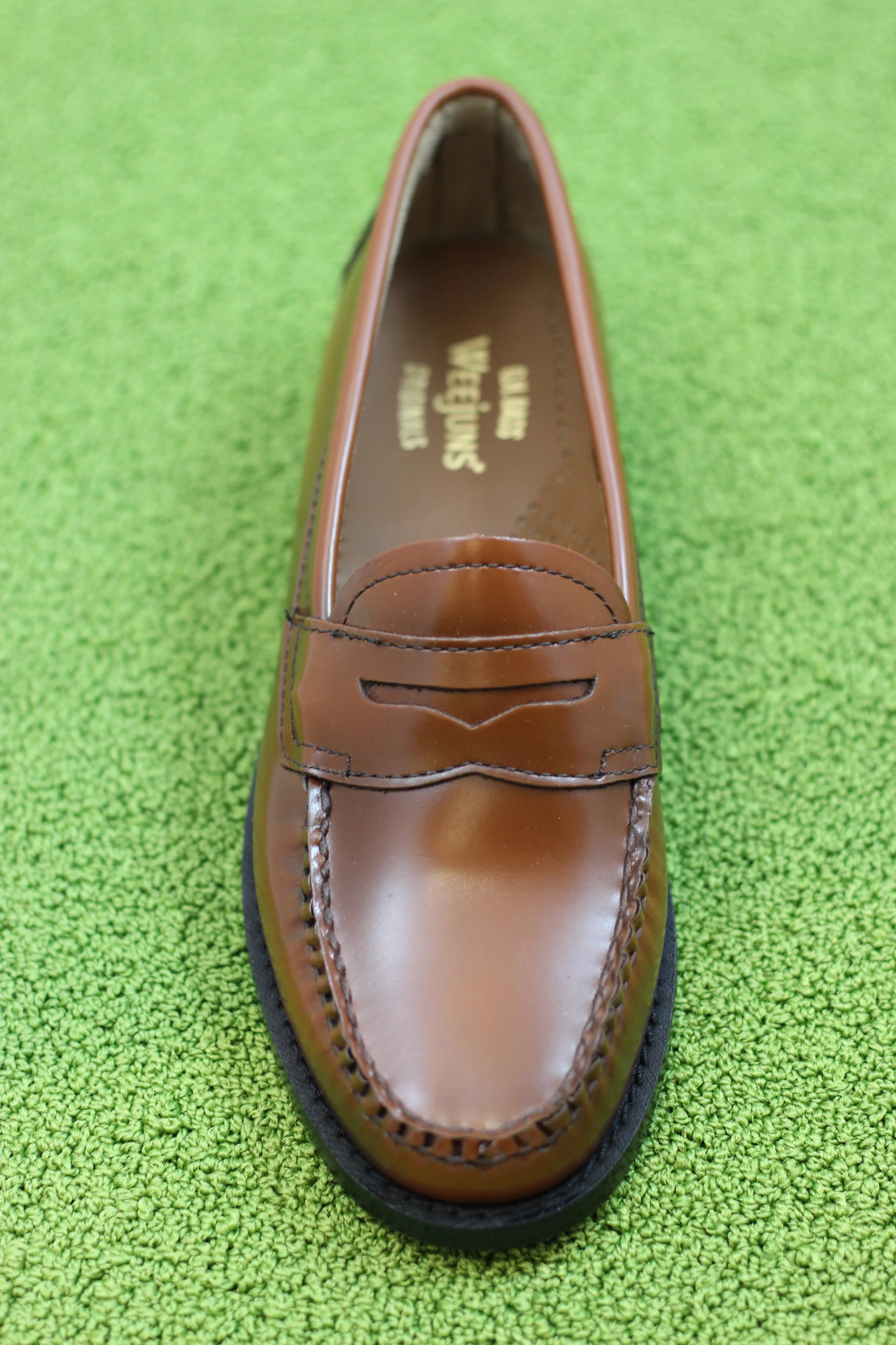 Women's Flat Strap Loafer - Cognac Leather