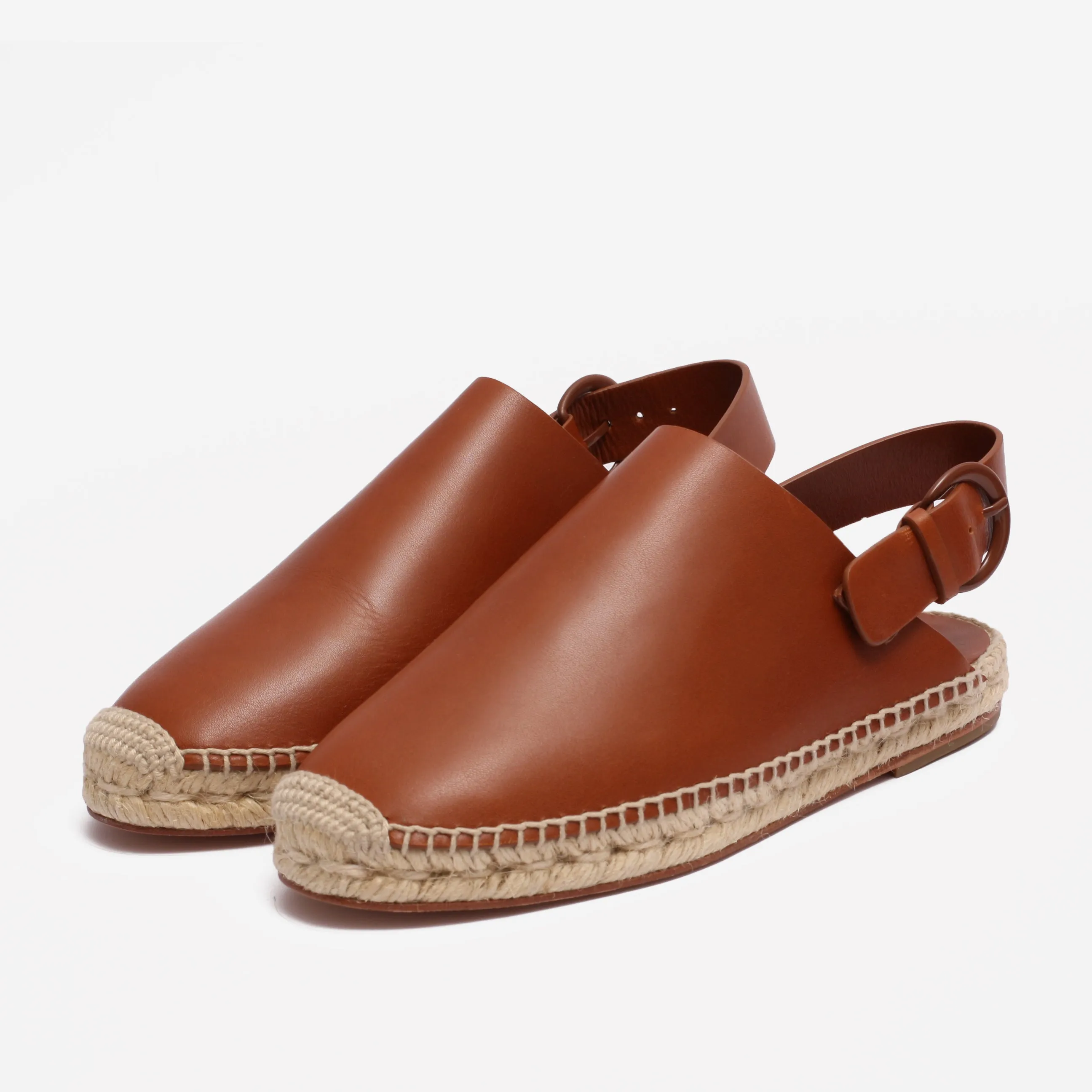 Women's Leather Espadrilles Sandals Bahía Brown